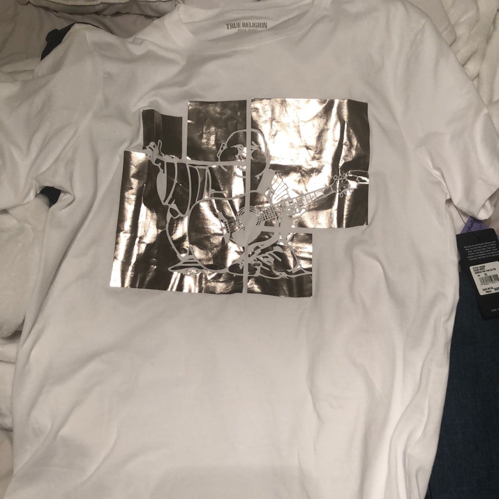 TRUE RELIGION BUDDHA FOIL PANE SS TEE